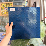 Denim Blue Transparent Kokomo Celtic Textured Sheet Glass