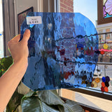 Medium Blue Transparent Textured Waterglass Oceanside Sheet Glass