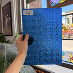 Denim Blue Transparent Kokomo Celtic Textured Sheet Glass
