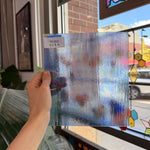 Periwinkle Blue Transparent Luminescent Wissmach Fusible 96 COE Sheet Glass