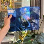 Transparent Blue Lightly Textured Wissmach Sheet Glass
