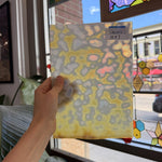 Toffee Mottled Bullseye Sheet Glass