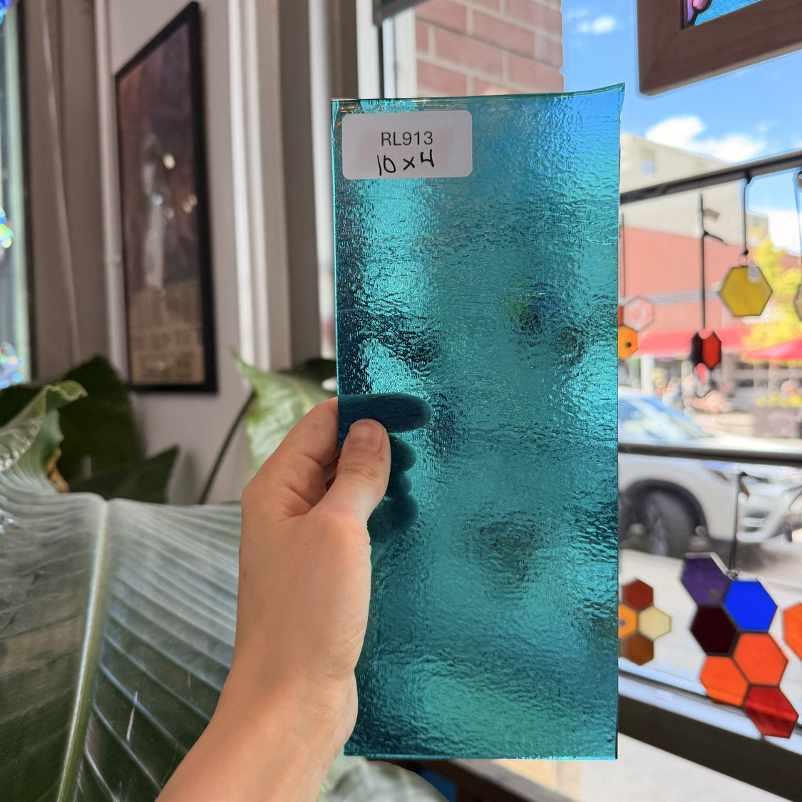 Peacock Blue Transparent Bullseye Fusible 90 COE