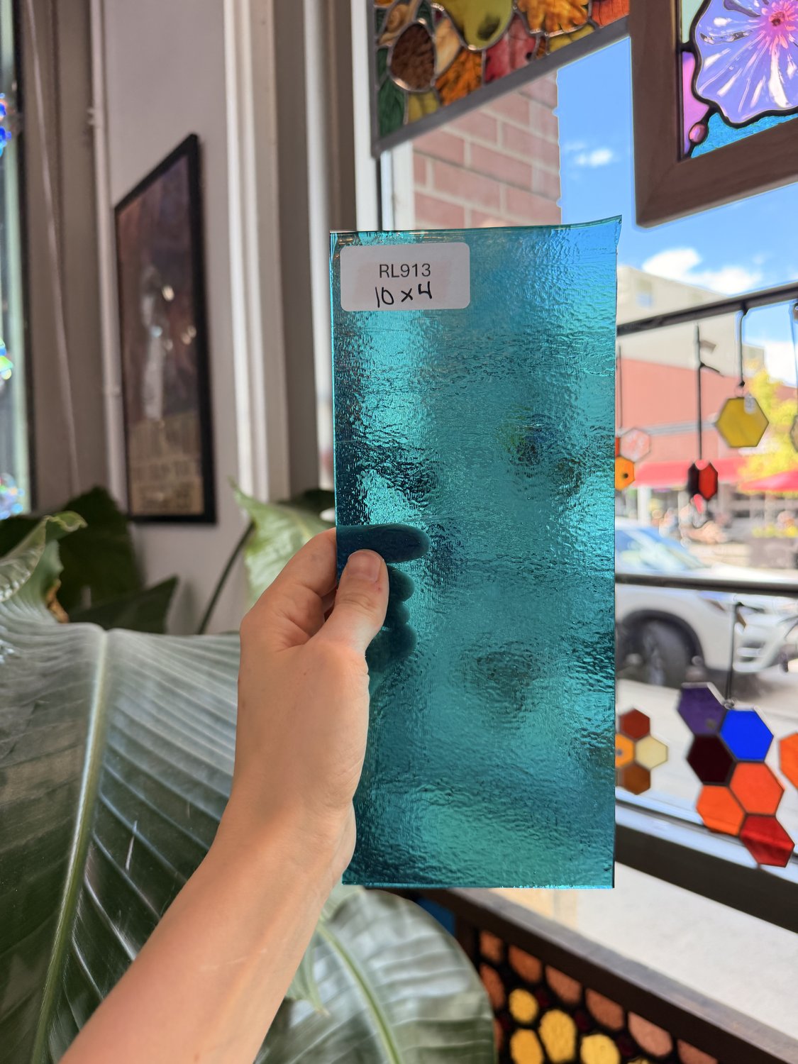 Peacock Blue Transparent Bullseye Fusible 90 COE