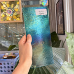 Iridescent Peacock Blue Transparent Bullseye Fusible 90 COE