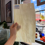 White Light Amber Wispy Oceanside Fusible Glass 96 COE Sheet Glass
