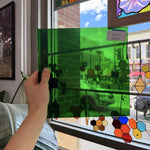 Dark Green Vintage Spectrum Sheet Glass