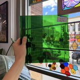 Dark Green Vintage Spectrum Sheet Glass