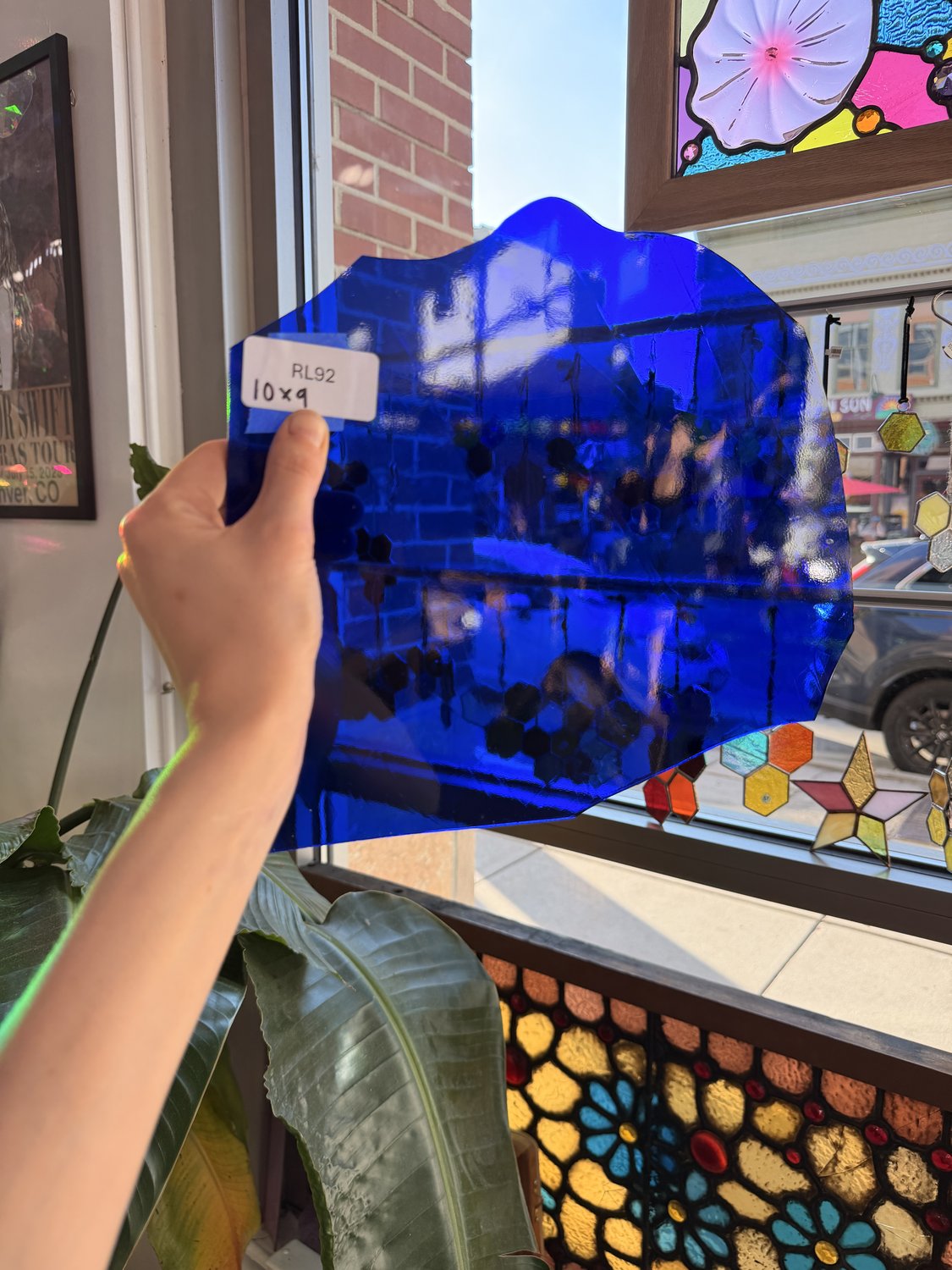 Dark Blue Transparent Artique Spectrum Sheet Glass