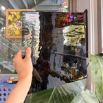 Olive Brown Transparent Vintage Antique AC Fischer Sheet Glass