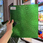 Irish Green Florentine Wissmach Textured Transparent Wissmach Sheet Glass