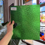 Irish Green Florentine Wissmach Textured Transparent Wissmach Sheet Glass