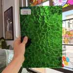 Kelly Green Kokomo Wavolite Sheet Glass