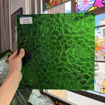 Kelly Green Kokomo Wavolite Sheet Glass