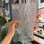 Clear Semi Iridescent Kokomo Wavolite Sheet Glass