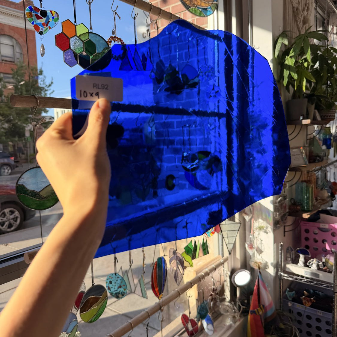 Dark Blue Transparent Artique Spectrum Sheet Glass