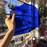 Dark Blue Transparent Artique Spectrum Sheet Glass