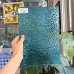 Peacock Blue Transparent Ripple Wossmach Sheet Glass