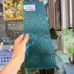 Peacock Blue Transparent Ripple Wissmach Sheet Glass