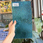 Peacock Blue Transparent Ripple Wissmach Sheet Glass