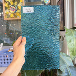 Peacock Blue Transparent Ripple Wissmach Sheet Glass