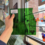 Kelly Green Transparent Mouthblown Sheet Glass