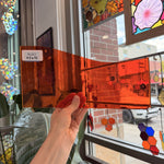 Neon Orange Flashed on Clear Lamberts Sheet Glass