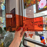 Neon Orange Flashed on Clear Lamberts Sheet Glass