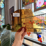 Mouth Blown Reamy Brown Amber Gradient Sheet Glass