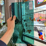 Light Teal Mouth Blown Lamberts Sheet Glass – RL965