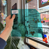 Light Teal Mouth Blown Lamberts Sheet Glass – RL966