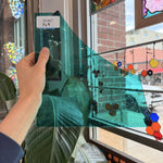 Light Teal Mouth Blown Lamberts Sheet Glass – RL967