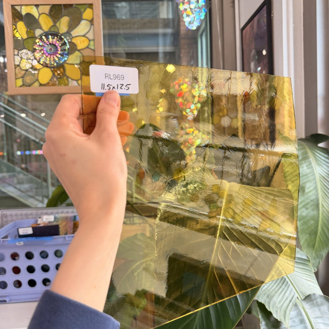 Yellow Transparent Mouthblown GNA Sheet Glass – RL969