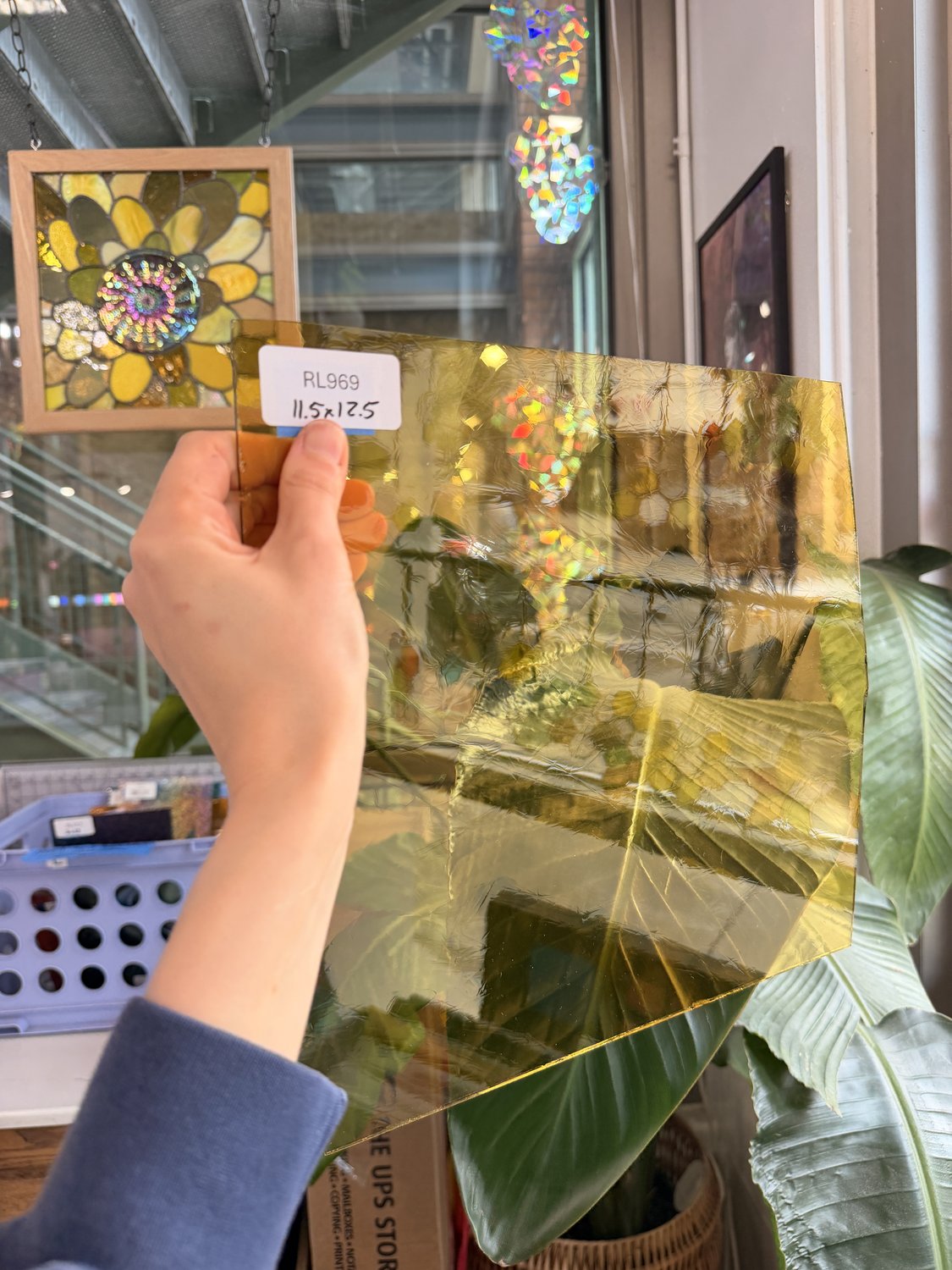 Yellow Transparent Mouthblown GNA Sheet Glass – RL969