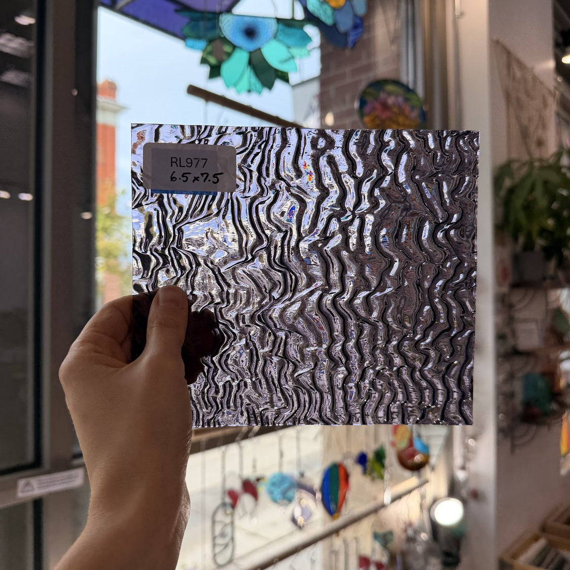 Transparent Purple Rippled Optimum Sheet Glass