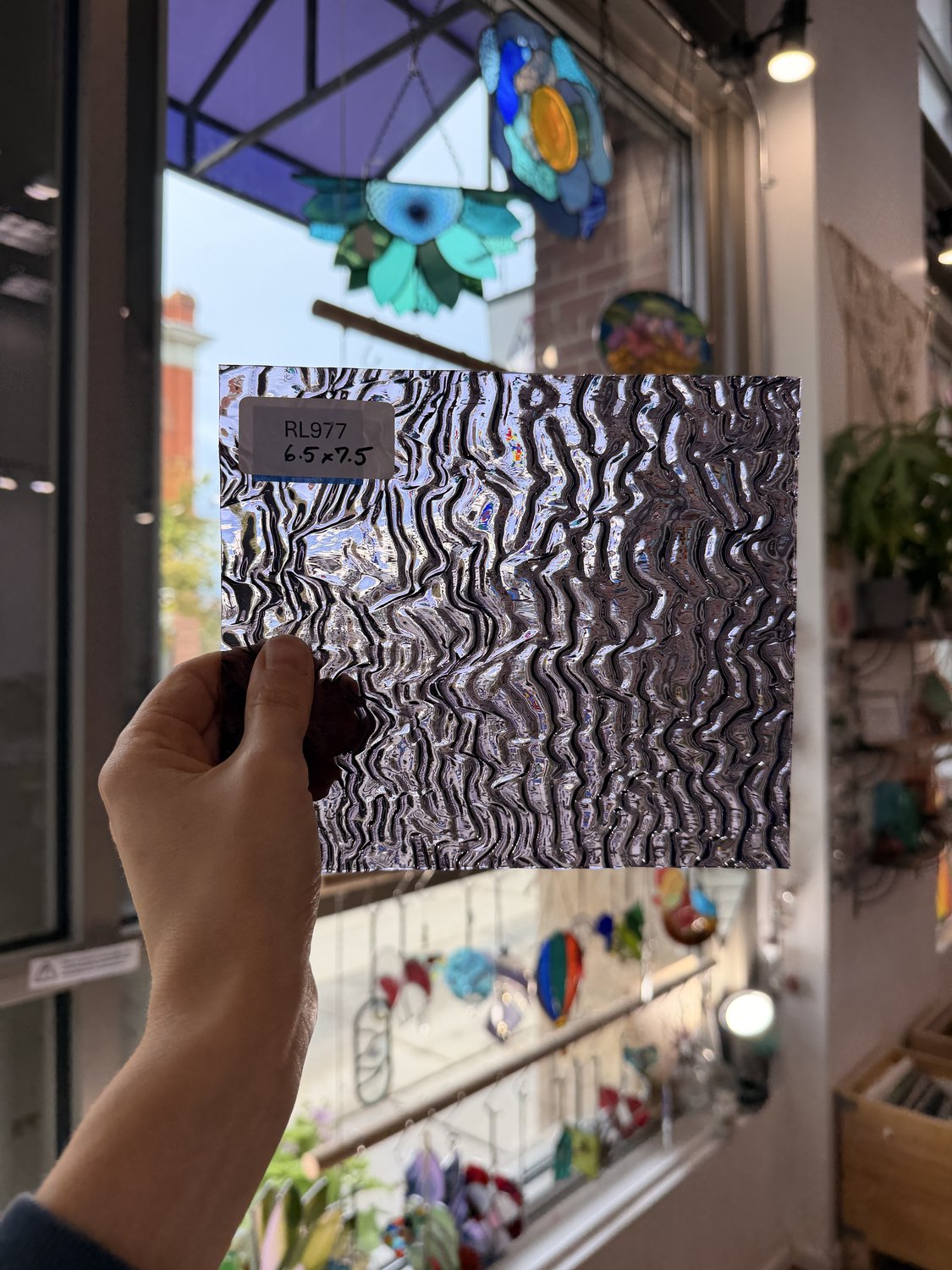 Transparent Purple Rippled Optimum Sheet Glass