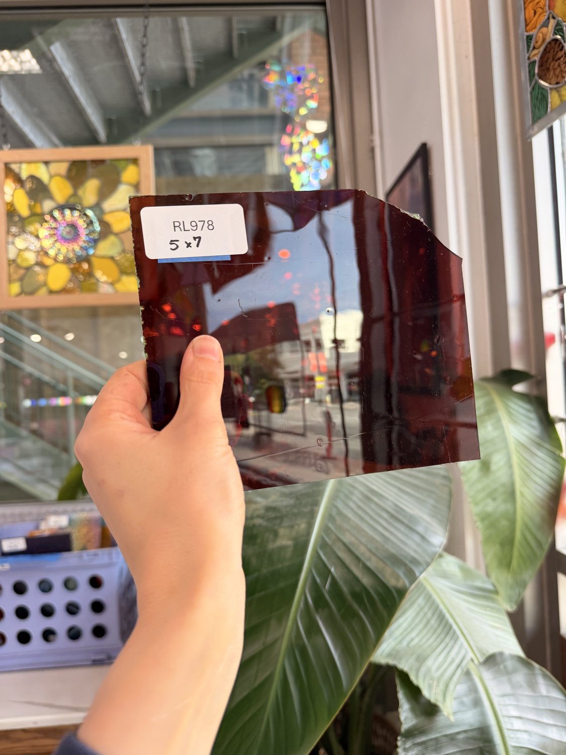 Red Mouthblown Sheet Glass