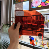 Red Mouthblown Sheet Glass