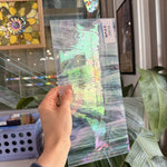 Vintage Rare White Wispy Iridescent Spectrum Sheet Glass