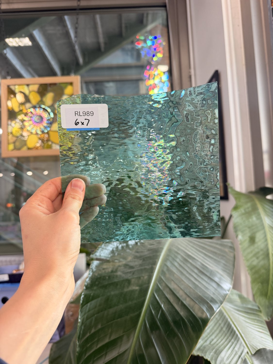Teal Textured Vintage 90's Optimum Rare Sheet Glass – RL989