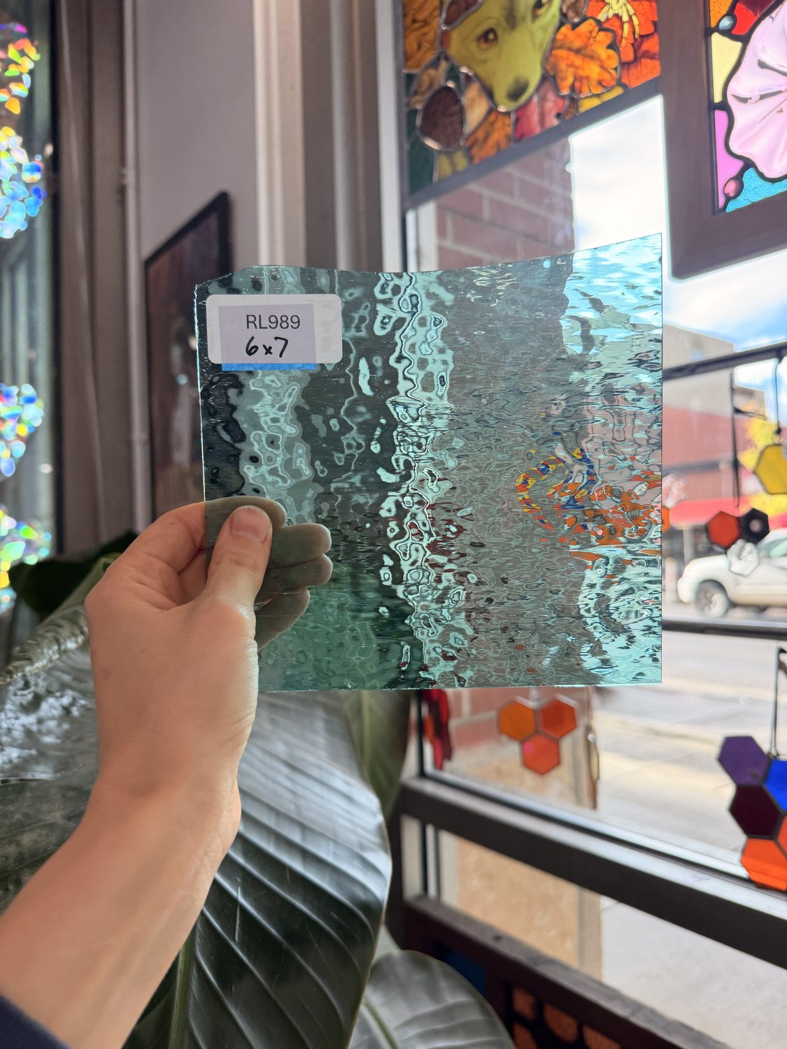 Teal Textured Vintage 90's Optimum Rare Sheet Glass – RL989