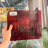 Dark Pink Vintage 90's Pre Struck Transparent Bullseye Cranberry Sheet Glass