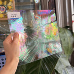 Clear Iridescent Spectrum Baroque Vintage Sheet Glass