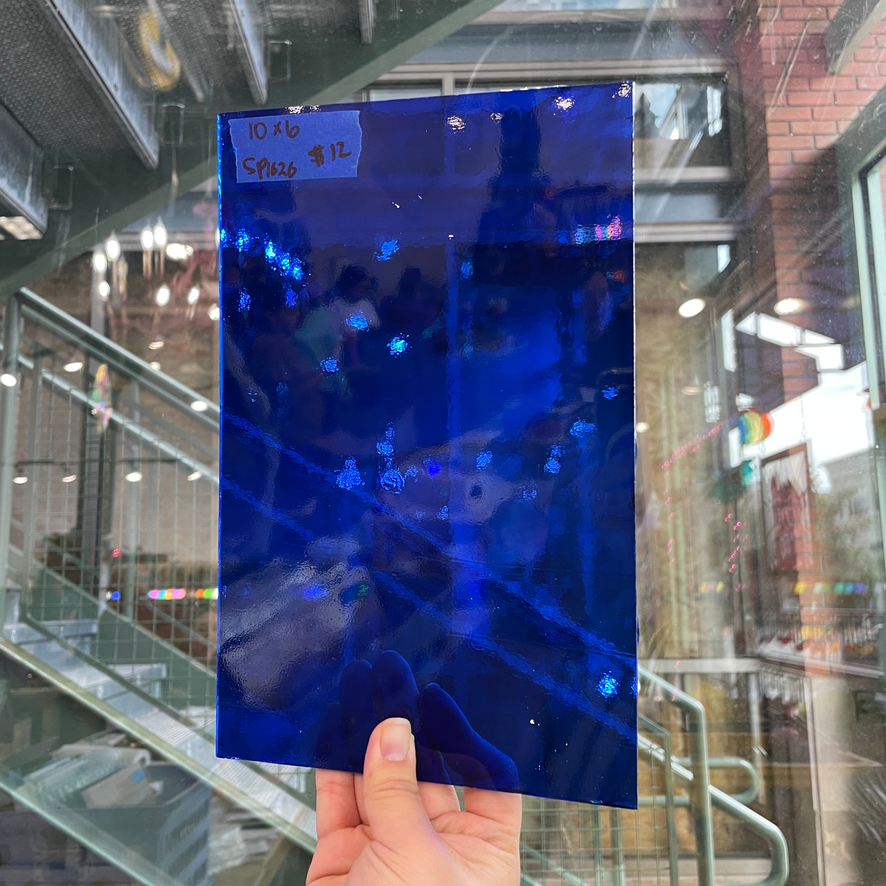 Deep Blue Transparent Spectrum Sheet Glass Colorado Glassworks