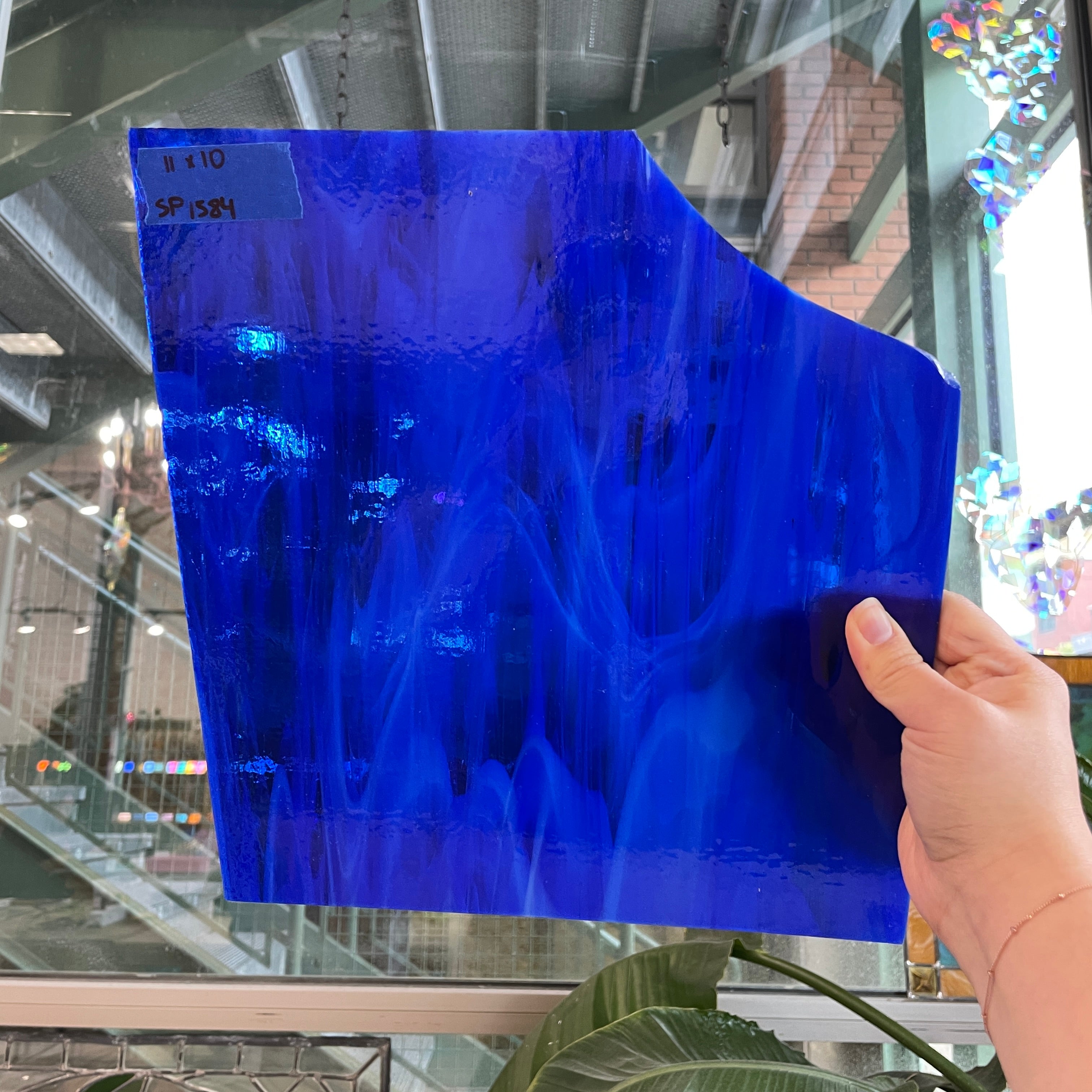 Blue Wispy Transparent Spectrum Sheet Glass Colorado Glass Works