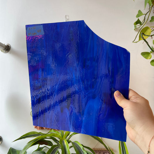Blue Wispy Transparent Spectrum Sheet Glass Colorado Glass Works