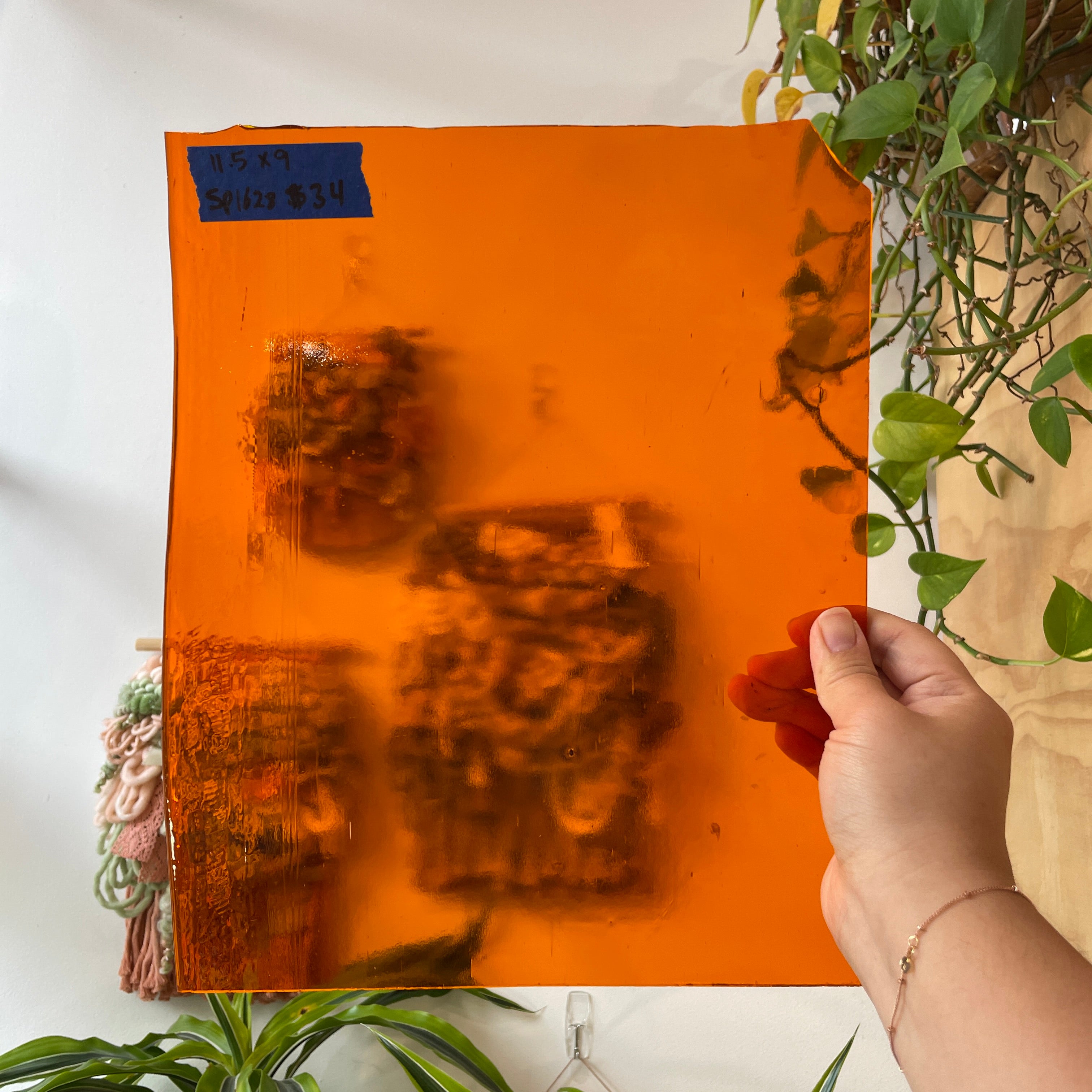 Orange Transparent Spectrum Sheet Glass Colorado Glassworks