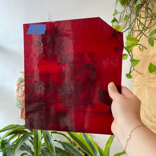 Red Transparent Spectrum Sheet Glass Colorado Glassworks