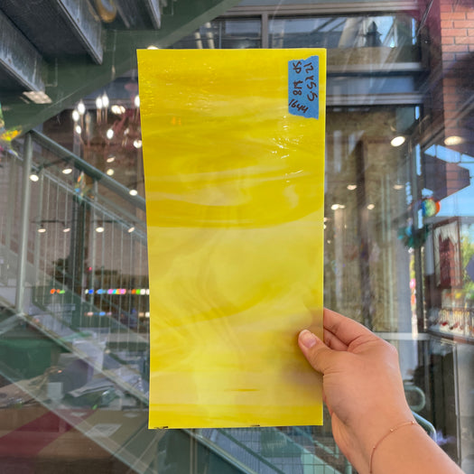 Yellow White Wispy Spectrum Sheet Glass Spectrum SP1644 (12x5.5in)