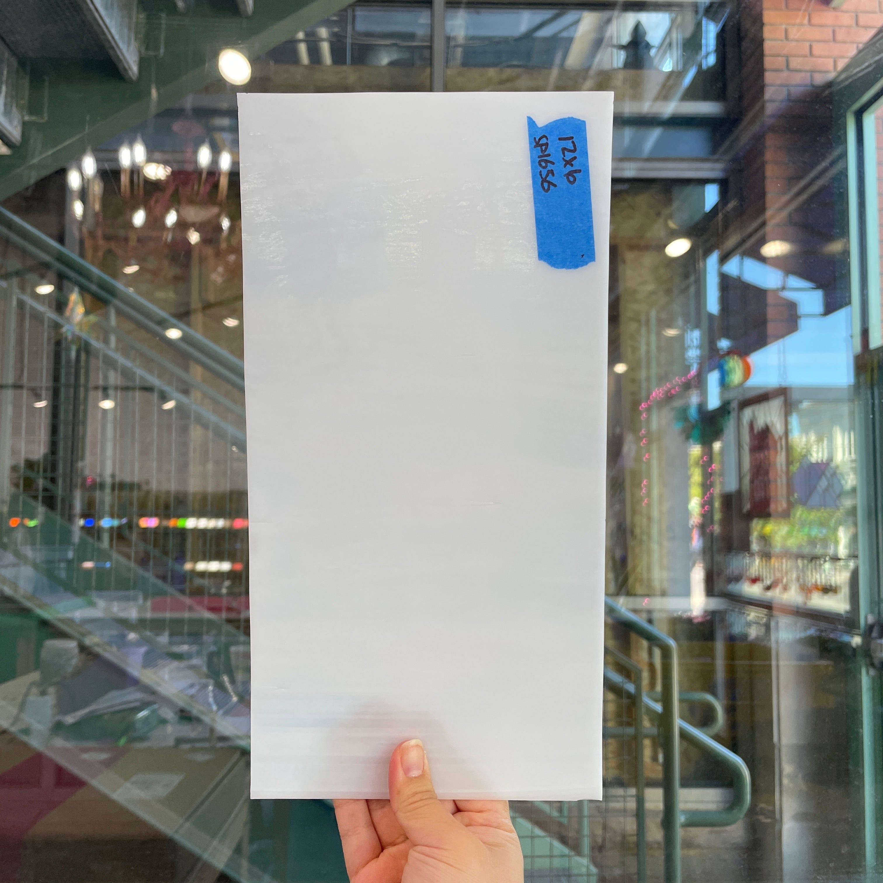 White Wispy Spectrum Sheet Glass Colorado Glassworks SP1656 (12x6in)